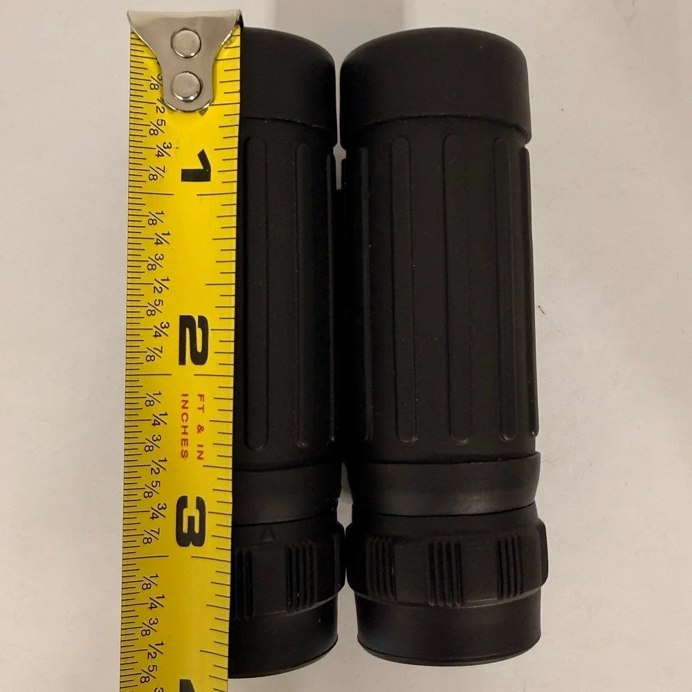 Compact 8x21 Folding Binoculars Black‎ with Nylon Carrying Case and Neck Strap